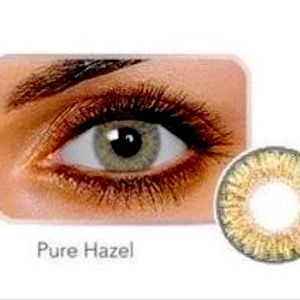 Pure hazel color eye contact